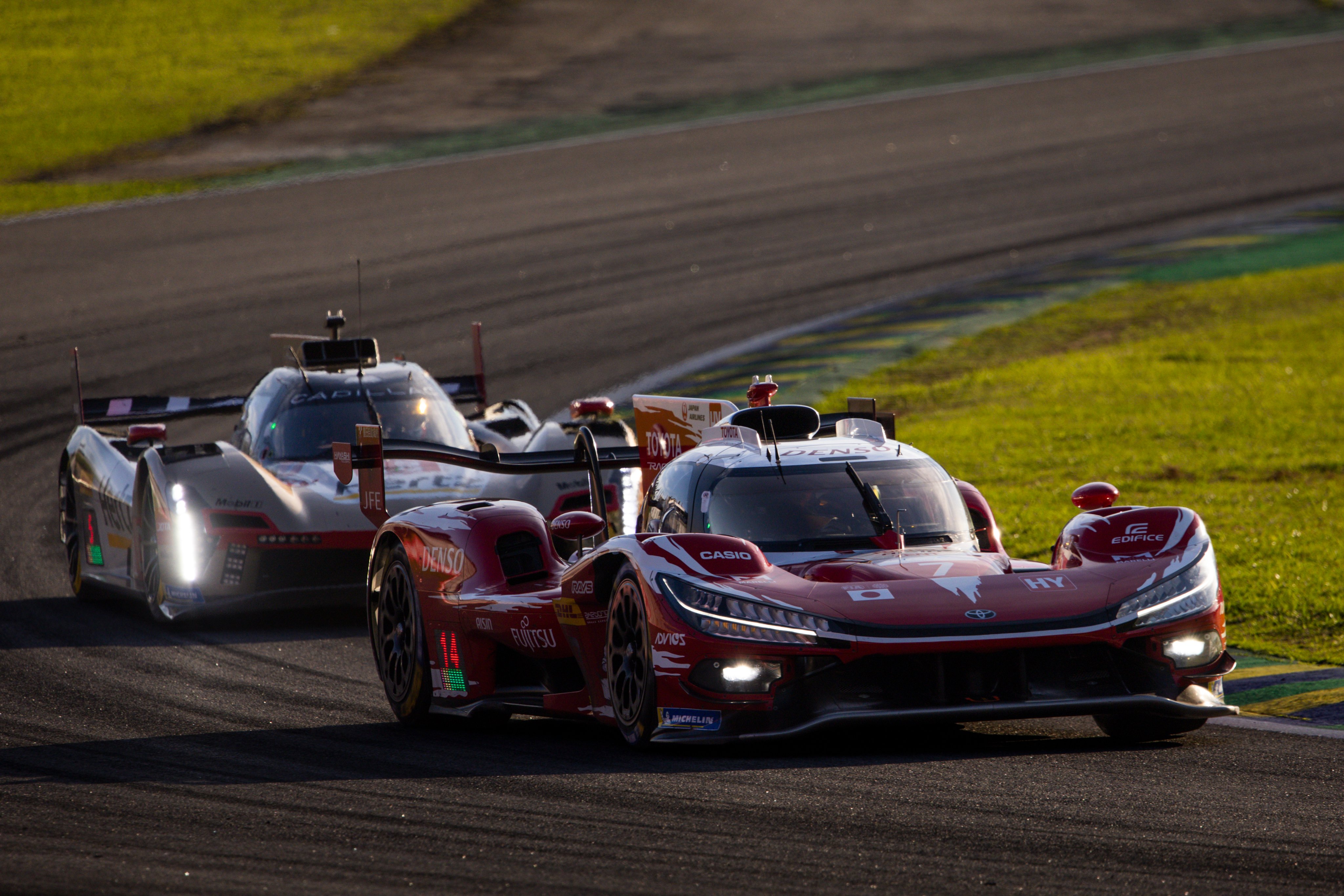 FIA WEC challengers Toyota and Cadillac hertz team jota hypercars racing in sao paulo, brazil.