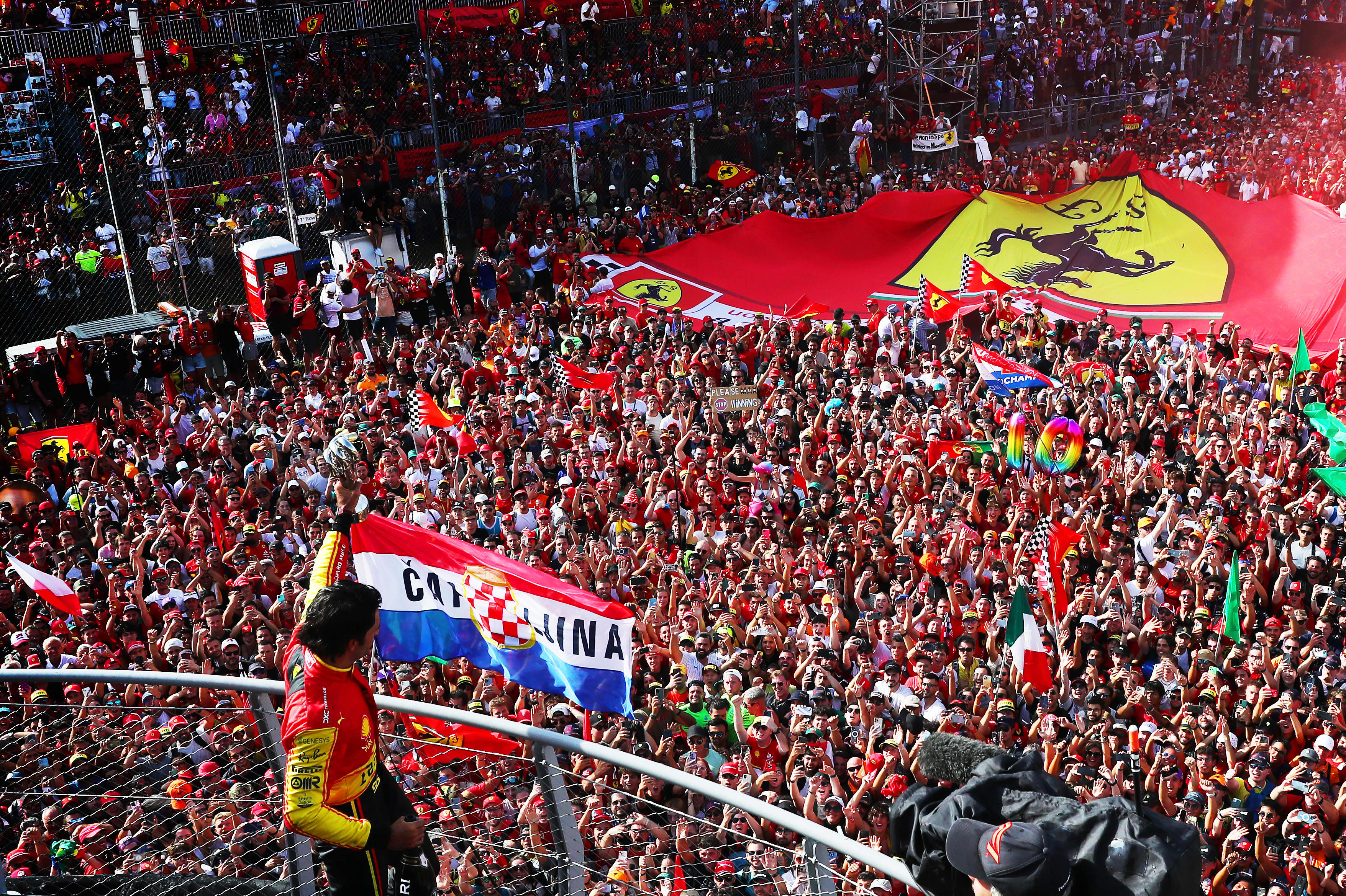 F1 Fan Culture in Orange and Red