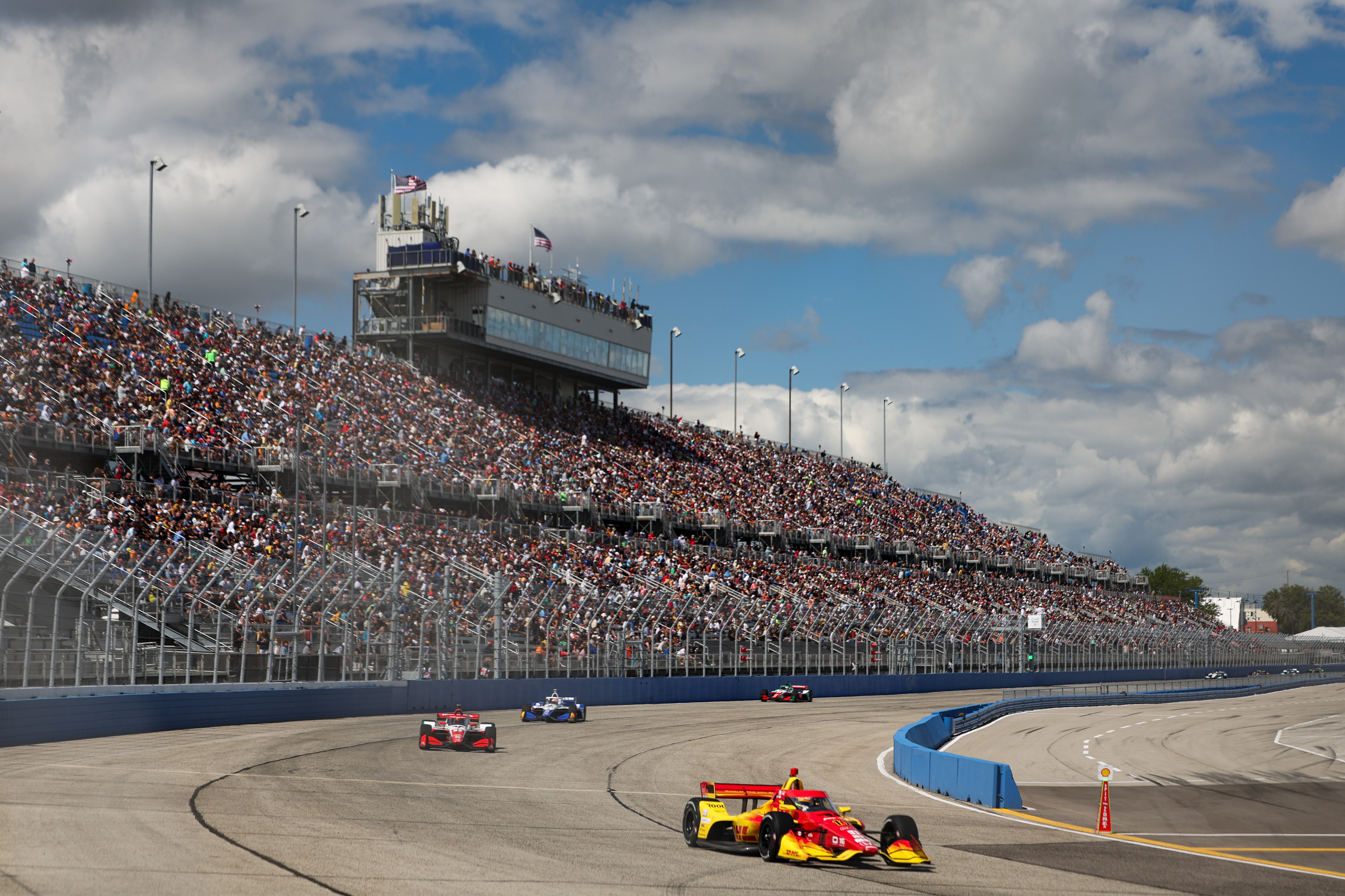 Álex Palou at the 2025 Milwaukee Mile in INDYCAR.