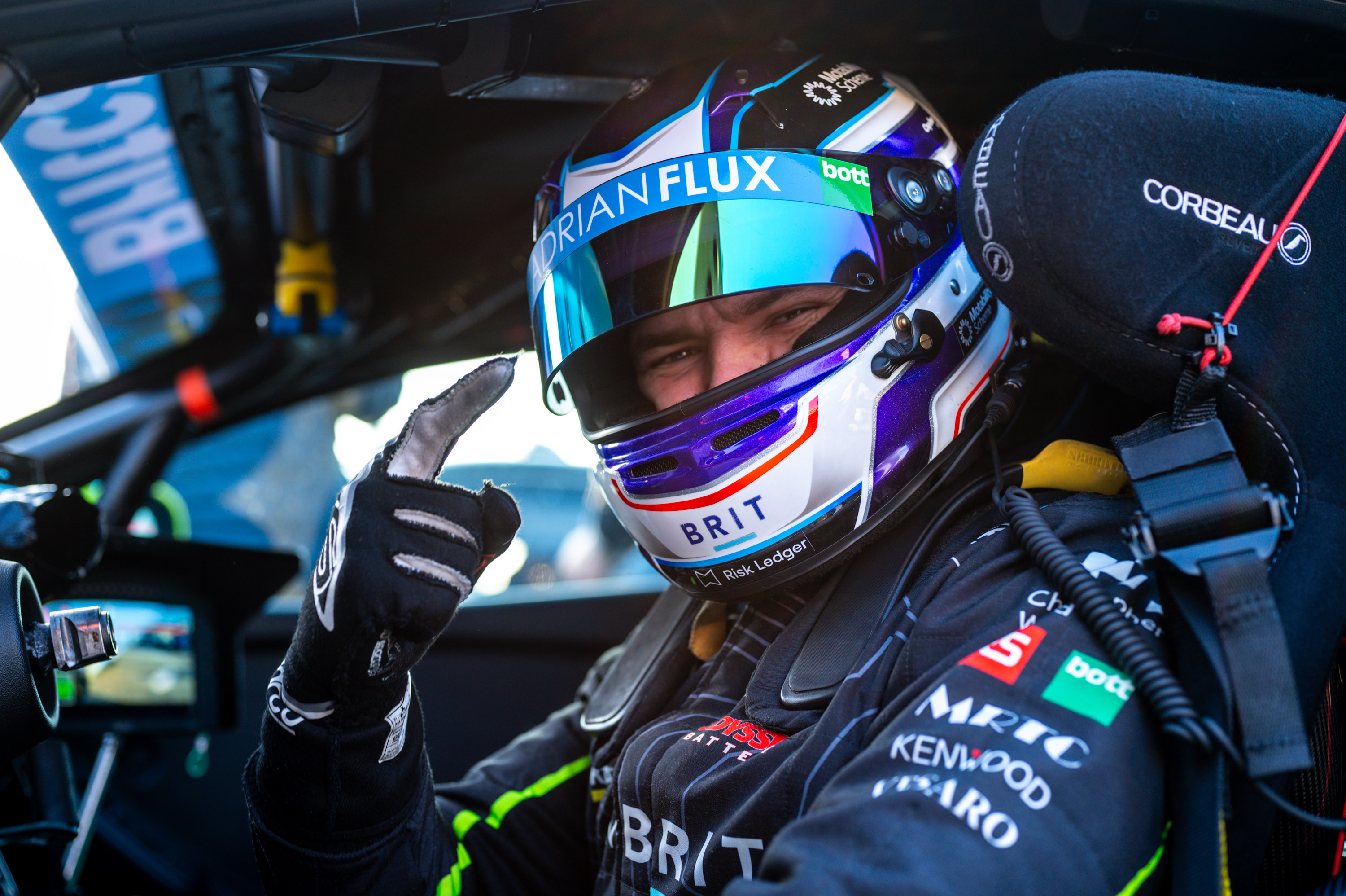 Team BRIT's Aaron Morgan in his adapted McLaren 570S GT4.